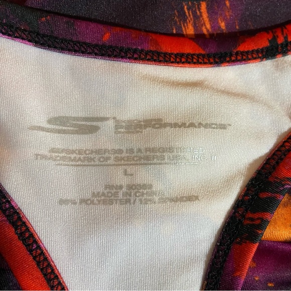 Tie-Dye Workout Tank Top Razor Back Gym Whimsigoth Orange Purple Fall Athletic - Picture 2 of 8